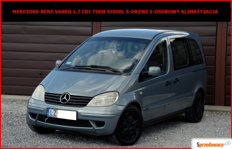 Mercedes-Benz Vaneo 1.7 CDI 75KM Klimatyzacja... - Samochody osobowe - Zamość