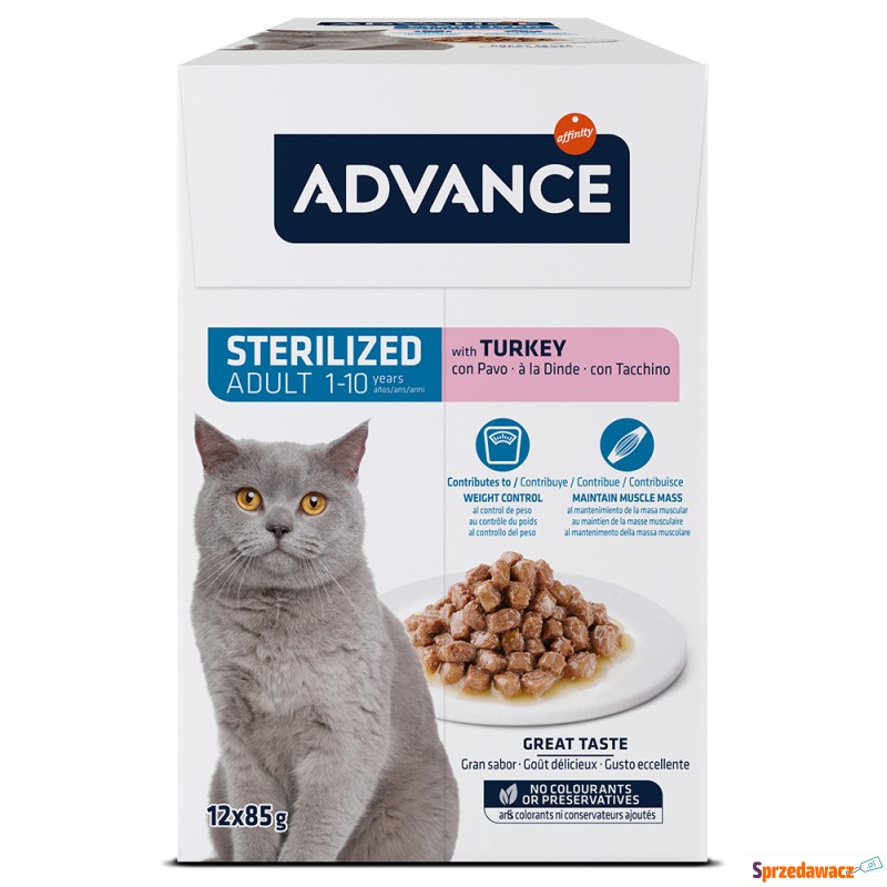 Advance Feline Sterilized, indyk - 24 x 85 g - Karmy dla kotów - Radom