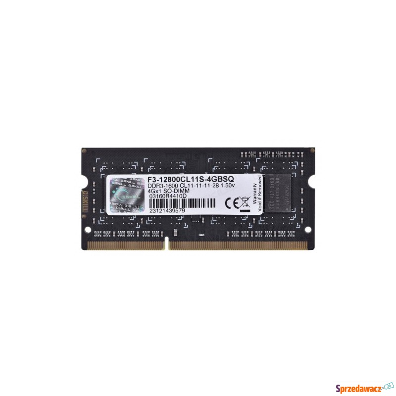 G.SKILL SO-DIMM DDR3 4GB 1600MHZ 1,5V F3-1280... - Pamieć RAM - Katowice