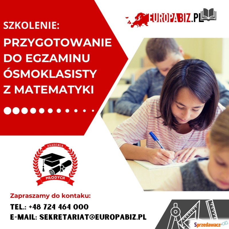 Przygotowanie do egzaminu ósmoklasisty z matematyki - Szkolenia, kursy stacjonarne - Szczecin