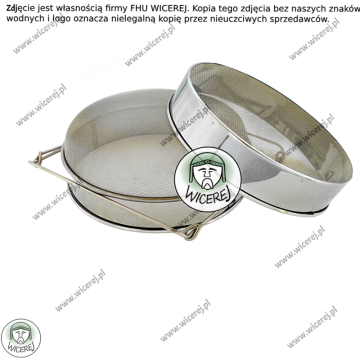 Sito do Miodu Wypukłe całe nierdzewne Podwójne śr. 23cm Premium
