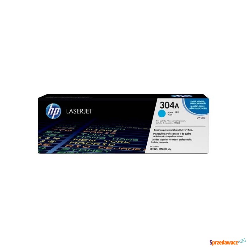 HP oryginalny toner CC531A, cyan, 2800s, 304A,... - Tusze, tonery - Rzeszów