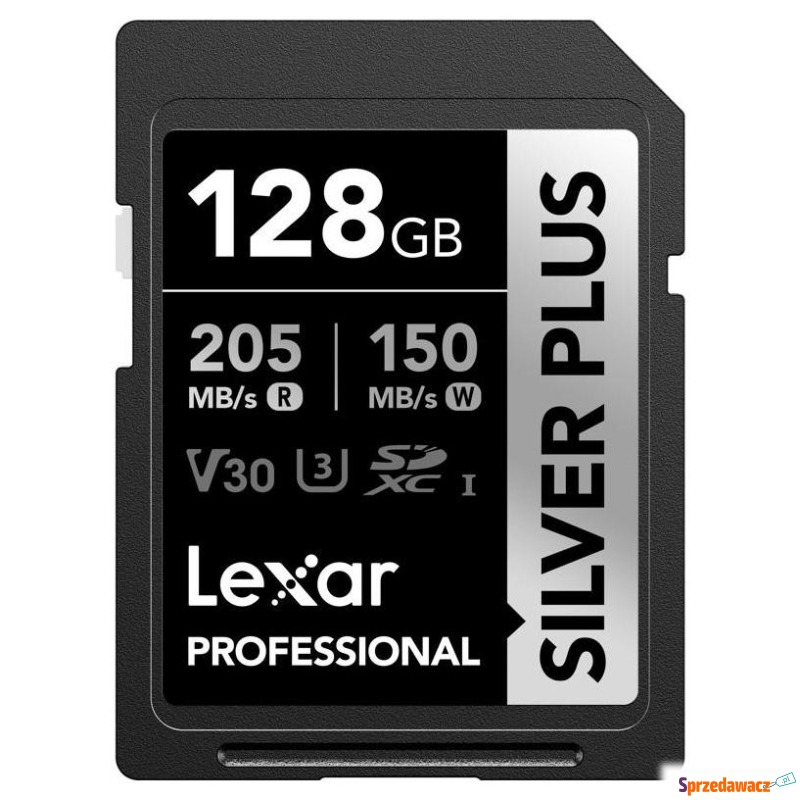 Lexar SDXC 128GB Professional SILVER Plus UHS-I... - Karty pamięci, czytniki,... - Bielsko-Biała