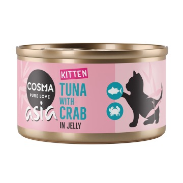 Cosma Asia Kitten w galarecie, 6 x 85 g - Tuńczyk z mięsem kraba