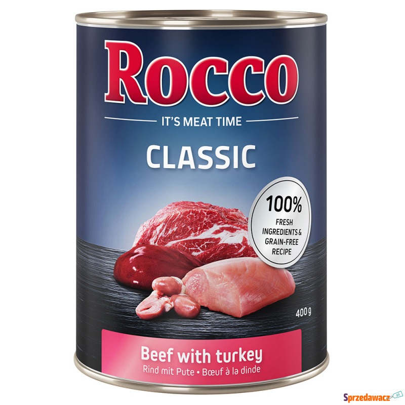 Rocco Classic, 6 x 400 g - Wołowina i indyk - Karmy dla psów - Legnica