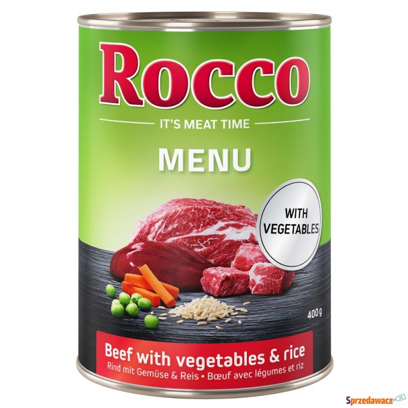 Rocco Menu, 6 x 400 g - Wołowina z warzywami i... - Karmy dla psów - Katowice