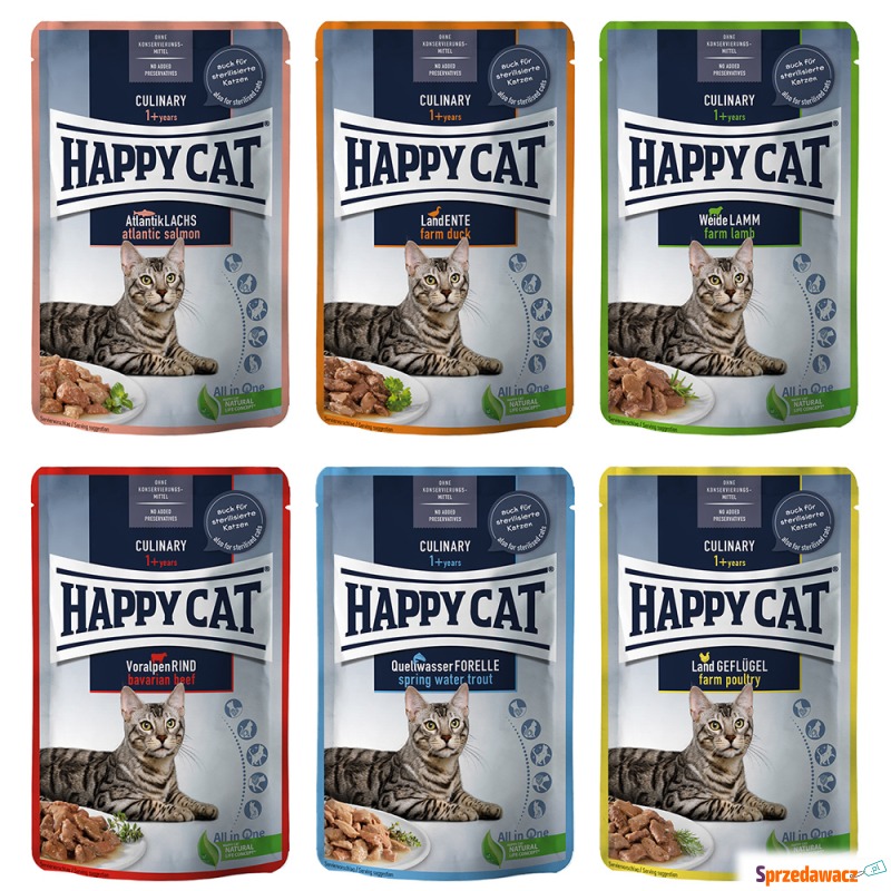 Happy Cat Pouch Meat w sosie, 12 x 85 g  - Pakiet... - Karmy dla kotów - Pabianice