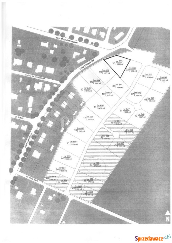 Działka budowlana Komorów sprzedam, pow. 1808 m2  (18.1a)