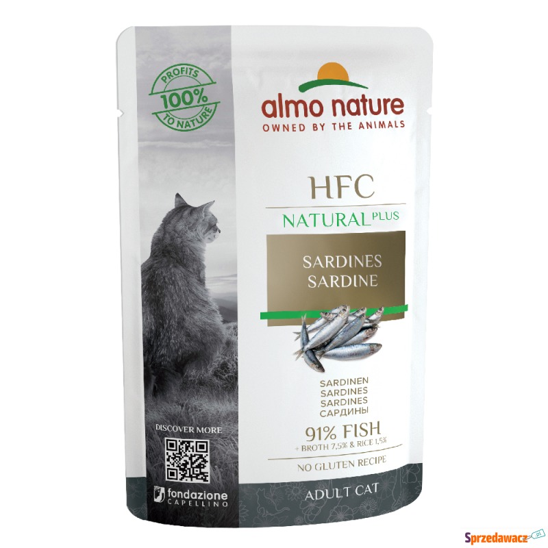 Almo Nature HFC Natural Plus, 6 x 55 g - Sardynki - Karmy dla kotów - Poznań