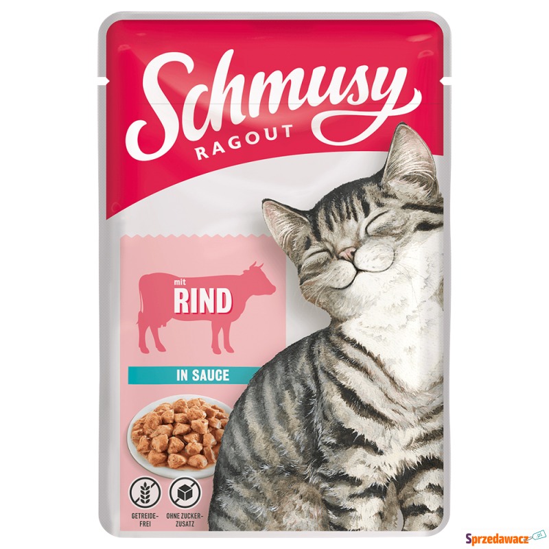 Schmusy Ragout w sosie, 22 x 100 g - Wołowina - Karmy dla kotów - Włocławek