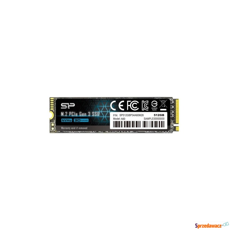 SSD Silicon Power Ace A60 512GB PCIe Gen 3x4 bulk - Dyski twarde - Czarne