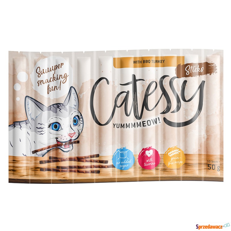 Catessy Sticks, 10 x 5 g - BBQ z indykiem - Przysmaki dla kotów - Legnica