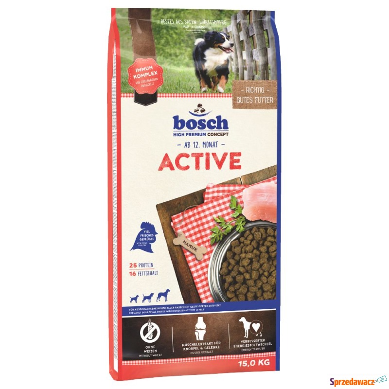 Dwupak bosch - Active, drób, 2 x 15 kg - Karmy dla psów - Lubin