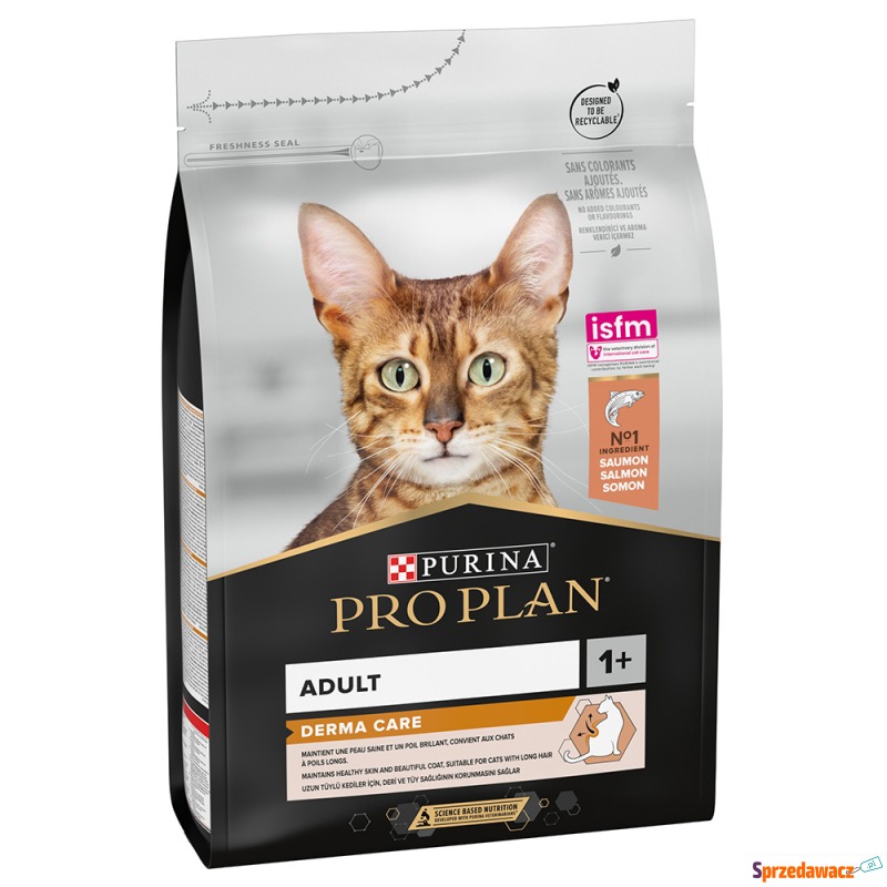 PURINA PRO PLAN Adult Derma Care, łosoś - 3 kg - Karmy dla kotów - Koszalin