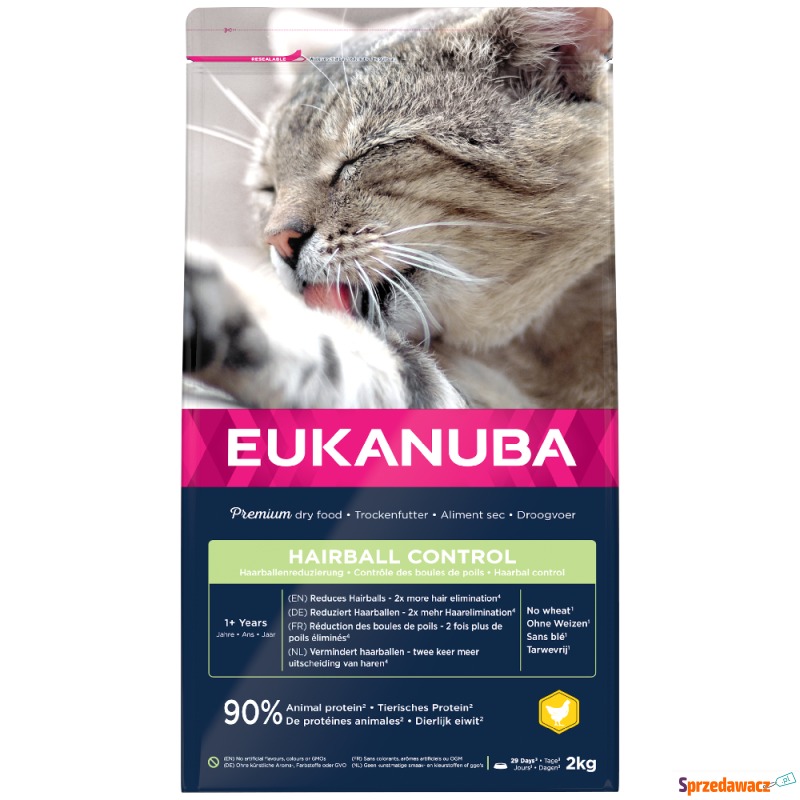 Eukanuba Hairball Control Adult - 3 x 2 kg - Karmy dla kotów - Leszno