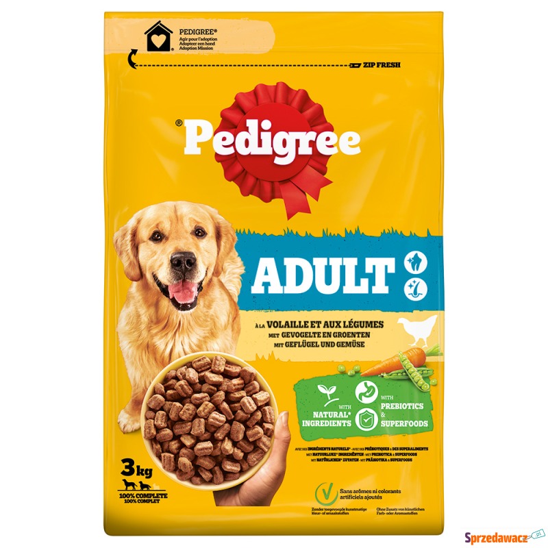 Pedigree Adult, z drobiem i warzywami - 3 kg - Karmy dla psów - Bielsko-Biała