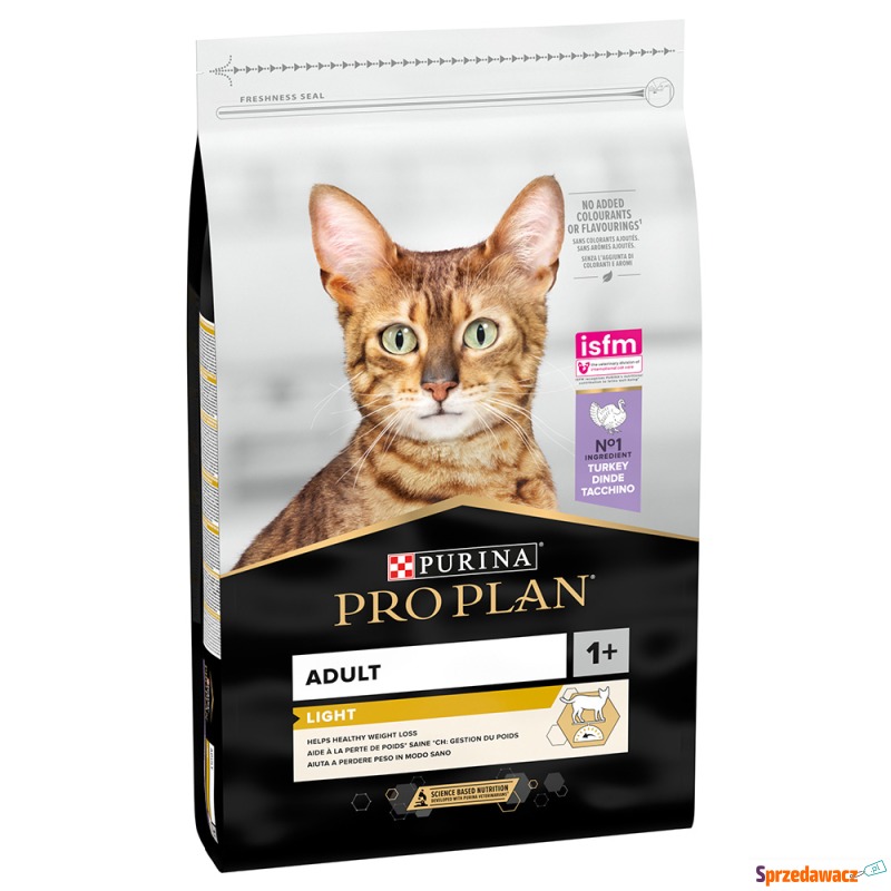 PURINA PRO PLAN Light Adult, indyk - 10 kg - Karmy dla kotów - Wodzisław Śląski