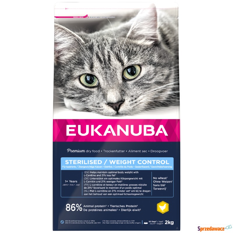 Eukanuba Sterilised / Weight Control Adult - 3... - Karmy dla kotów - Radom