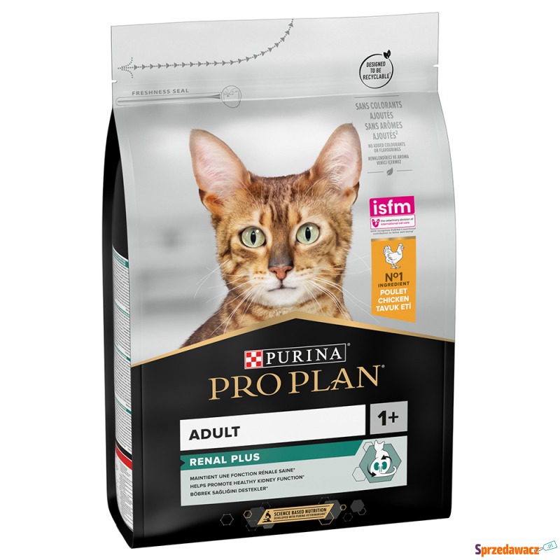 PURINA PRO PLAN Adult Renal Plus, kurczak - 3... - Karmy dla kotów - Gliwice