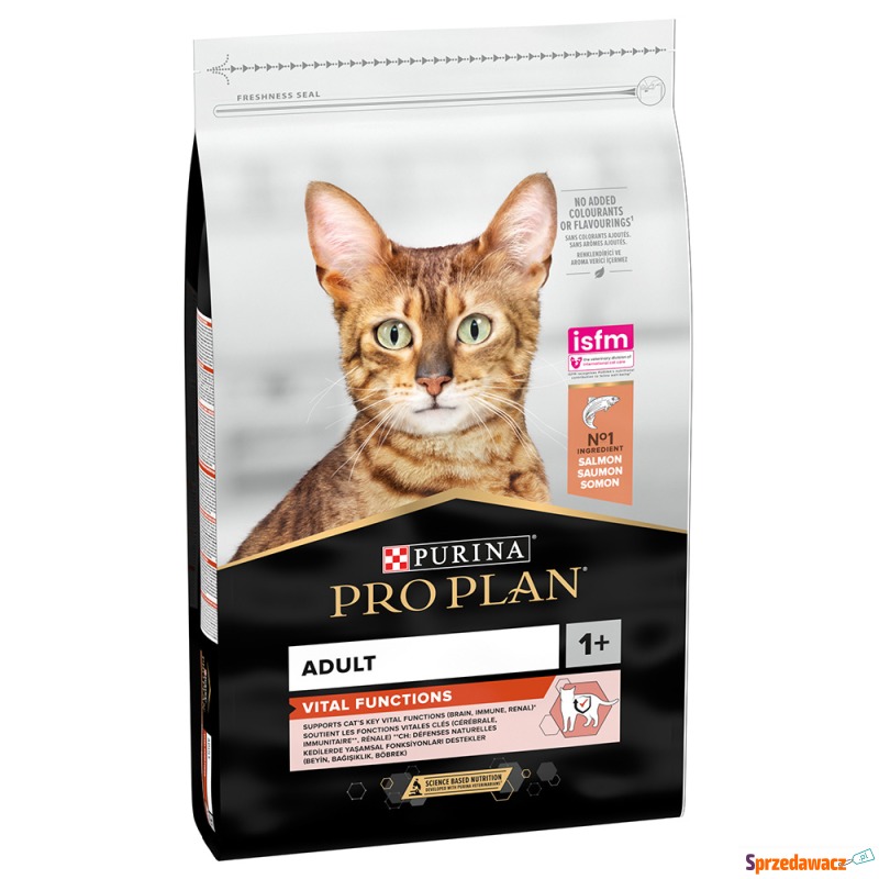 Dwupak PURINA PRO PLAN, 2 x 10 kg - Adult, łosoś - Karmy dla kotów - Gdynia