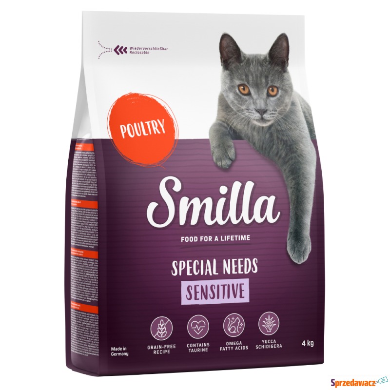 Smilla Adult Sensitive, drób, bez zbóż - 4 kg - Karmy dla kotów - Zamość