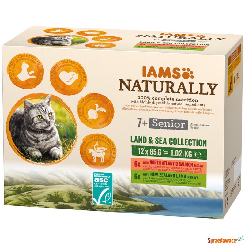 IAMS Naturally Senior - 24 x 85 g Land & Sea... - Karmy dla kotów - Będzin