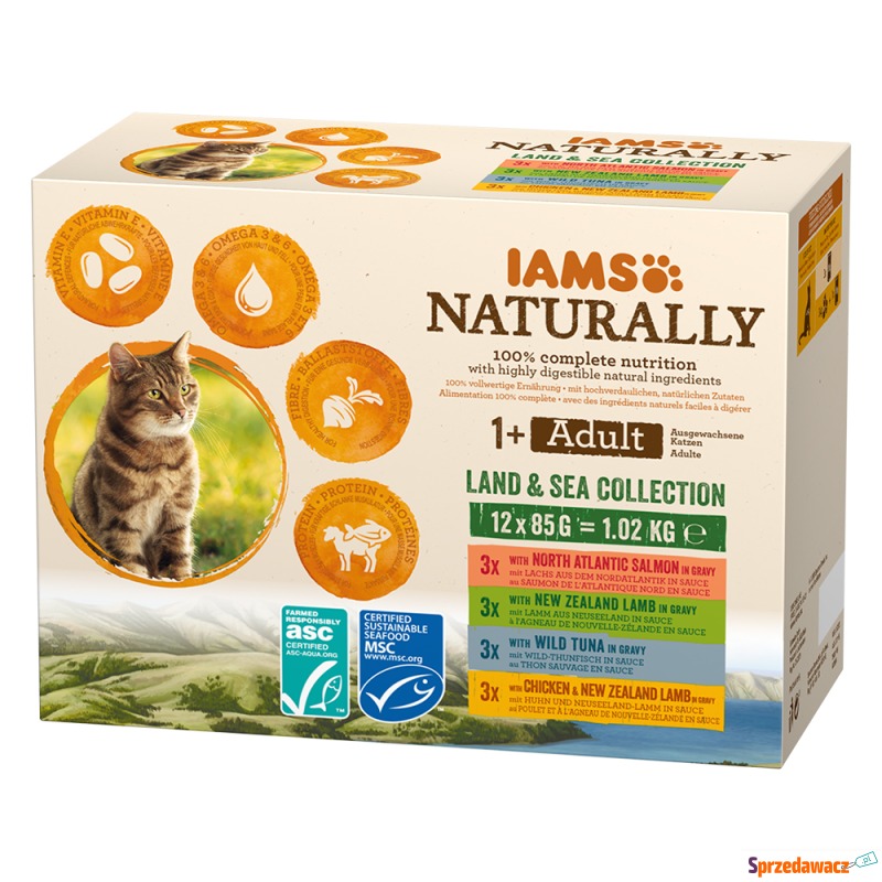 IAMS Naturally Adult Cat Land & Sea Collection... - Karmy dla kotów - Gdańsk