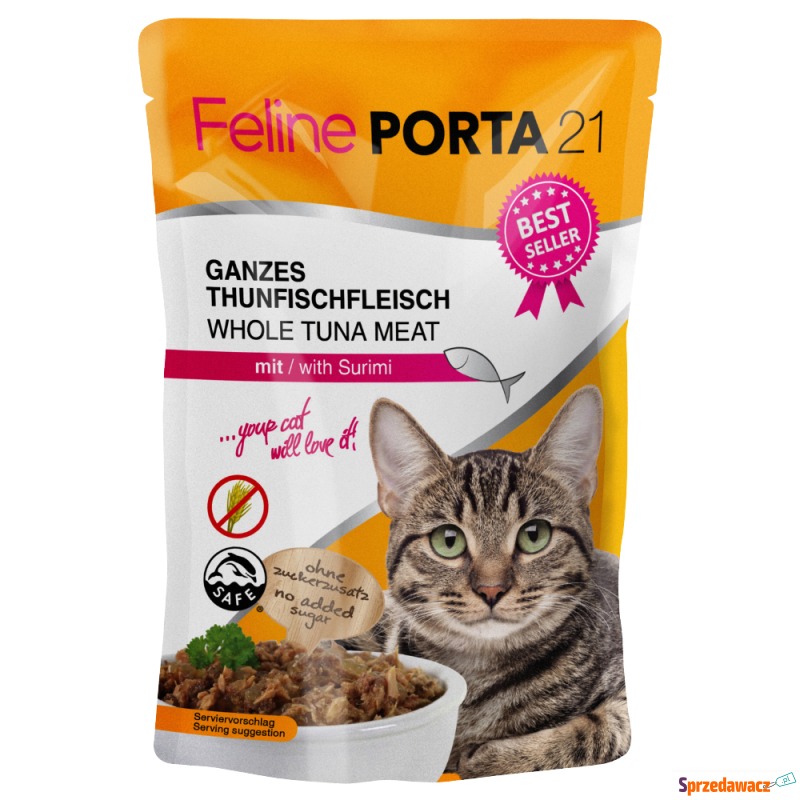 Megapakiet Feline Porta 21, 24 x 100 g - Tuńczyk... - Karmy dla kotów - Toruń