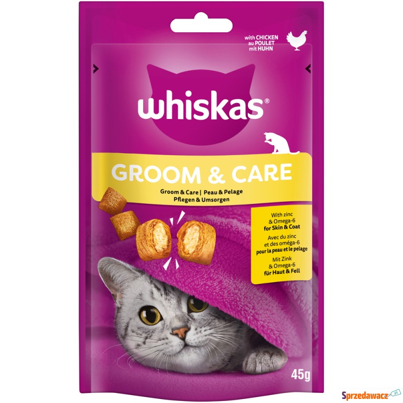 Whiskas Snacks Groom & Care - Kurczak, 8 x 45... - Przysmaki dla kotów - Bielsko-Biała