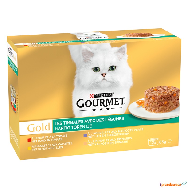 Gourmet Gold Ragout, w sosie, 12 x 85 g - Pakiet... - Karmy dla kotów - Żory