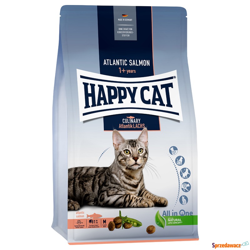 Happy Cat Culinary Adult, łosoś atlantycki - 300... - Karmy dla kotów - Szczecinek