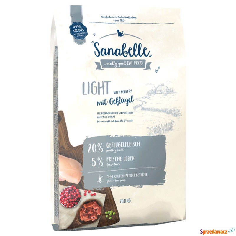 Dwupak Sanabelle, 2 x 10 kg - Light - Karmy dla kotów - Łódź