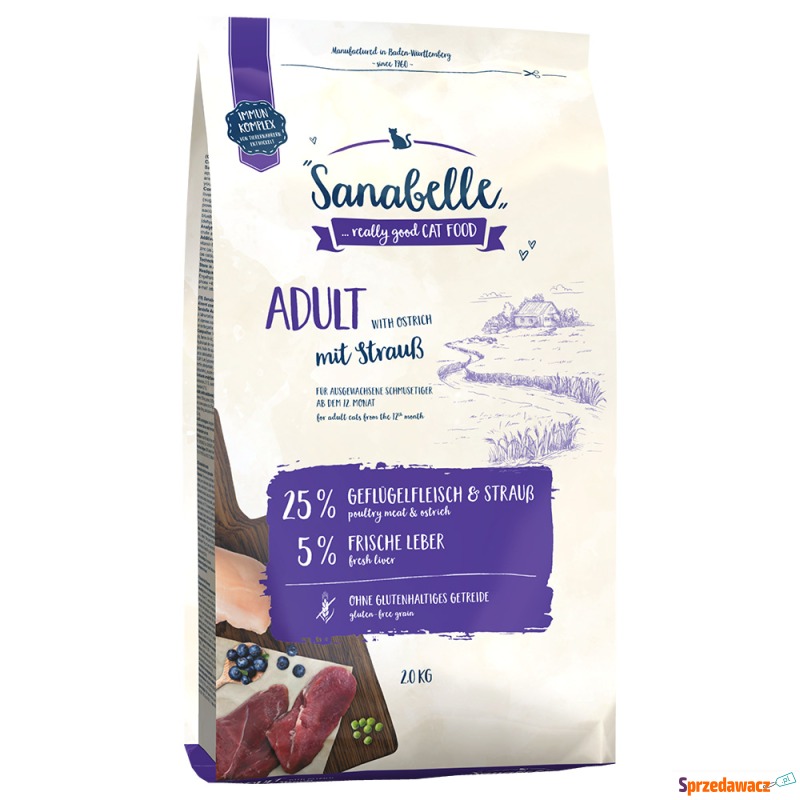 Sanabelle Adult, struś - 2 kg - Karmy dla kotów - Płock