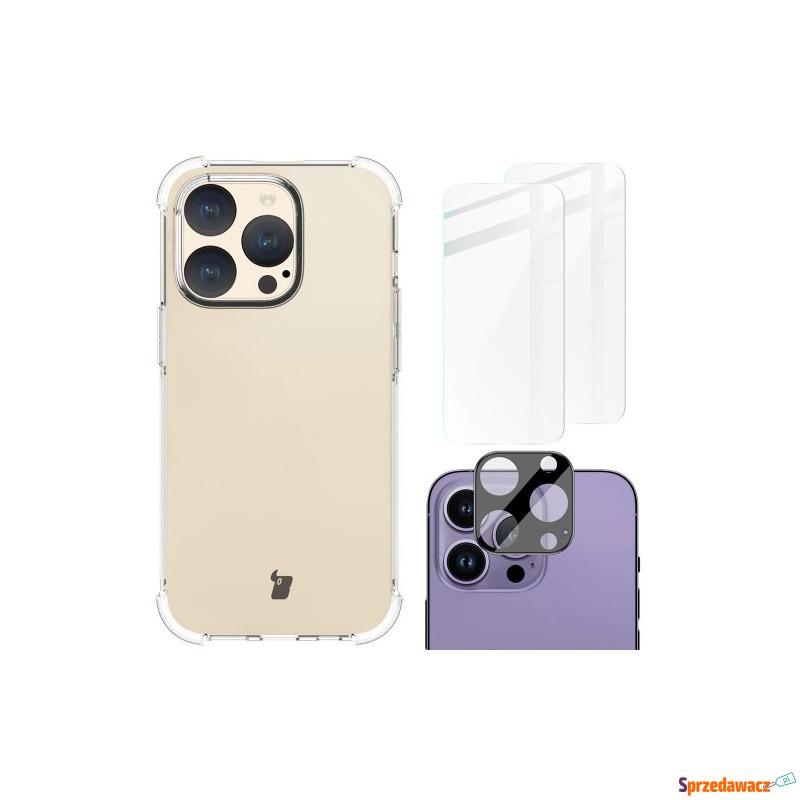 Etui + 2x szkło + obiektyw Bizon Case Clear Pack... - Etui na telefon - Częstochowa