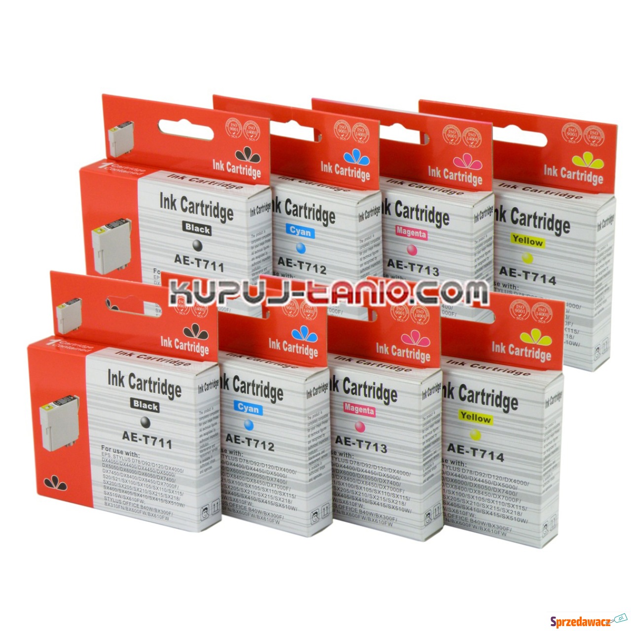 T0715 / T0895 tusze Epson (8 szt....