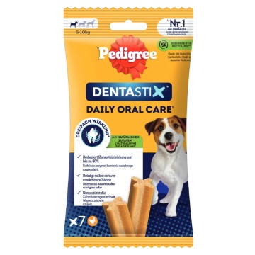 Pedigree DentaStix codzienna pielęgnacja zębów - Dla małych psów (5–10 kg), 110 g, 7 szt.