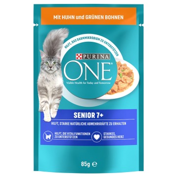 PURINA ONE Senior 7+ - Kurczak z zieloną fasolką 26 x 85 g