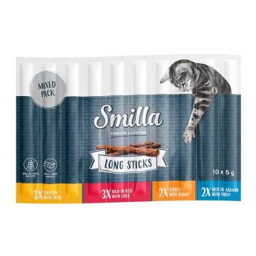 Smilla Long Sticks, 10 x 5 g - Pakiet mieszany 1 (4 smaki)