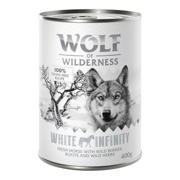 Wolf of Wilderness Adult, 6 x 400 g - White Infinity, konina