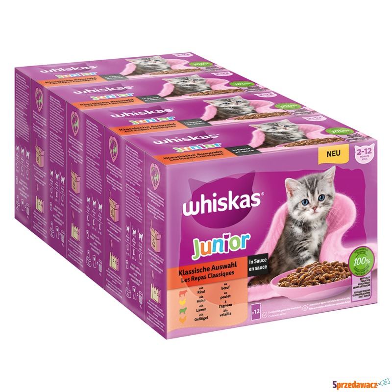 Megapakiet Whiskas Junior w saszetkach, 48 x 85... - Karmy dla kotów - Brodnica