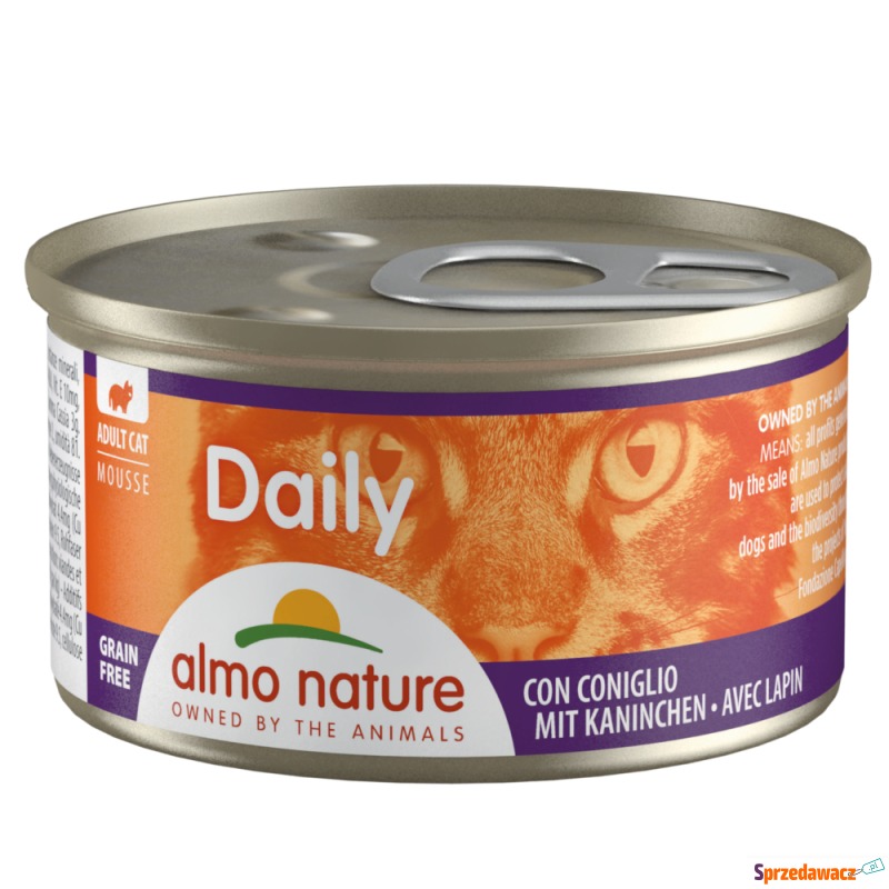 Almo Nature Daily Menu, 6 x 85 g - Mus z królikiem - Karmy dla kotów - Tczew