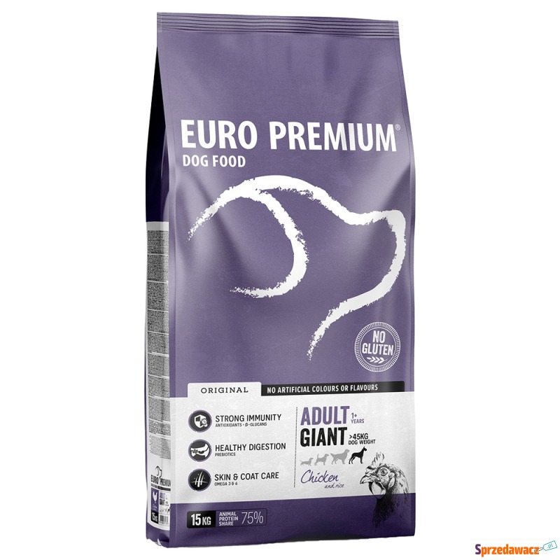 Euro-Premium Giant Adult Kurczak i Ryż - 15 kg - Karmy dla psów - Łódź