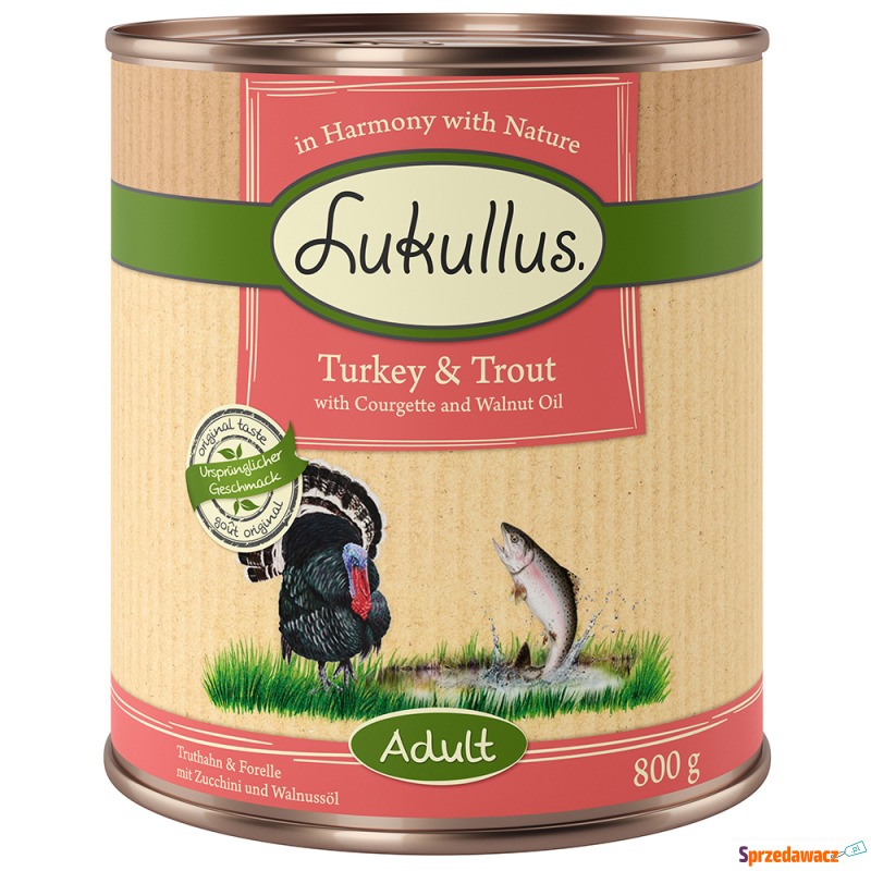 Lukullus Naturkost Adult, 6 x 800 g  - Indyk i... - Karmy dla psów - Opole