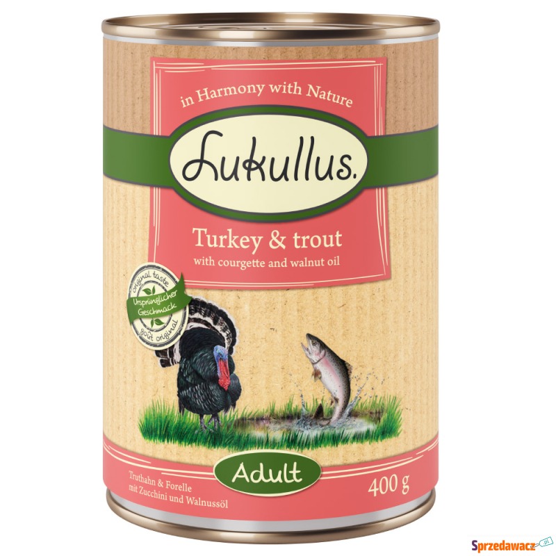 Lukullus Natural, 12 x 400 g  - Indyk i pstrąg - Karmy dla psów - Słupsk