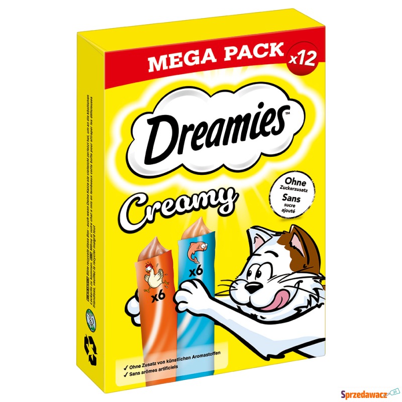 Dreamies Creamy Snacks, kurczak i łosoś - 84 x... - Przysmaki dla kotów - Radom