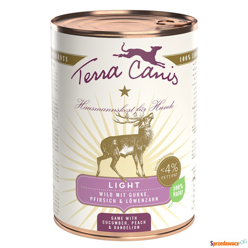 Terra Canis Light, 6 x 400 g - Dziczyzna z og... - Karmy dla psów - Zielona Góra