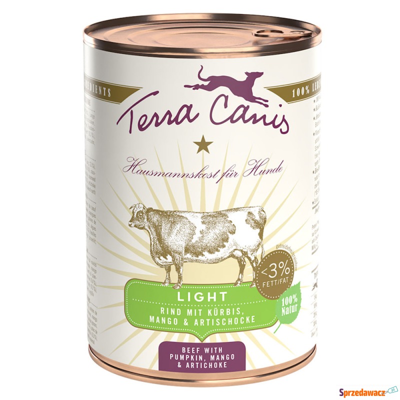 Terra Canis Light, 6 x 400 g - Wołowina z dynią,... - Karmy dla psów - Zgierz