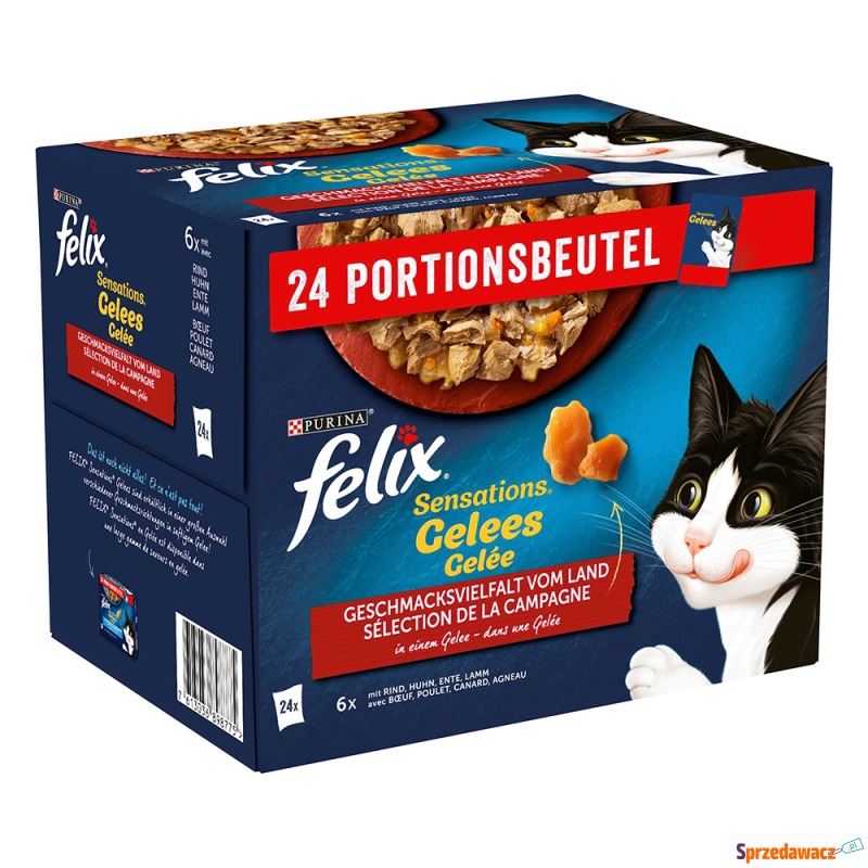 Felix Sensations w saszetkach, 24 x 85 g - Mięsna... - Karmy dla kotów - Katowice