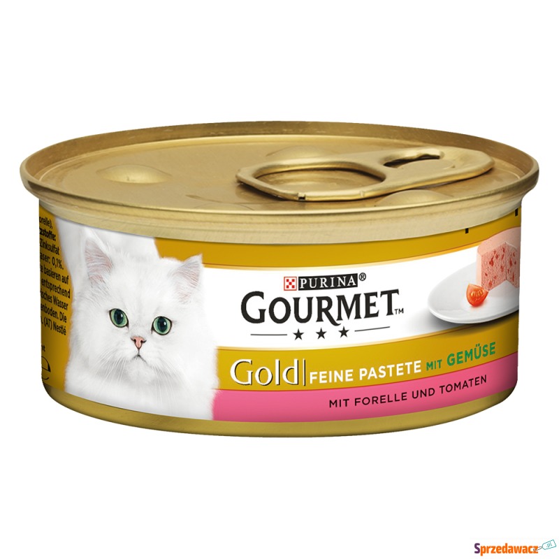 Gourmet Gold Feine Pastete, 12 x 85 g - Pstrąg... - Karmy dla kotów - Mysłowice