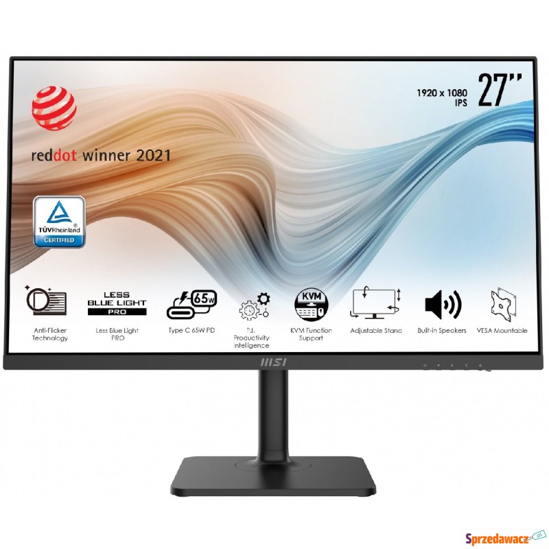 MSI Modern MD272P - 27'' | IPS | Full HD | 75Hz - Monitory LCD i LED - Gorzów Wielkopolski